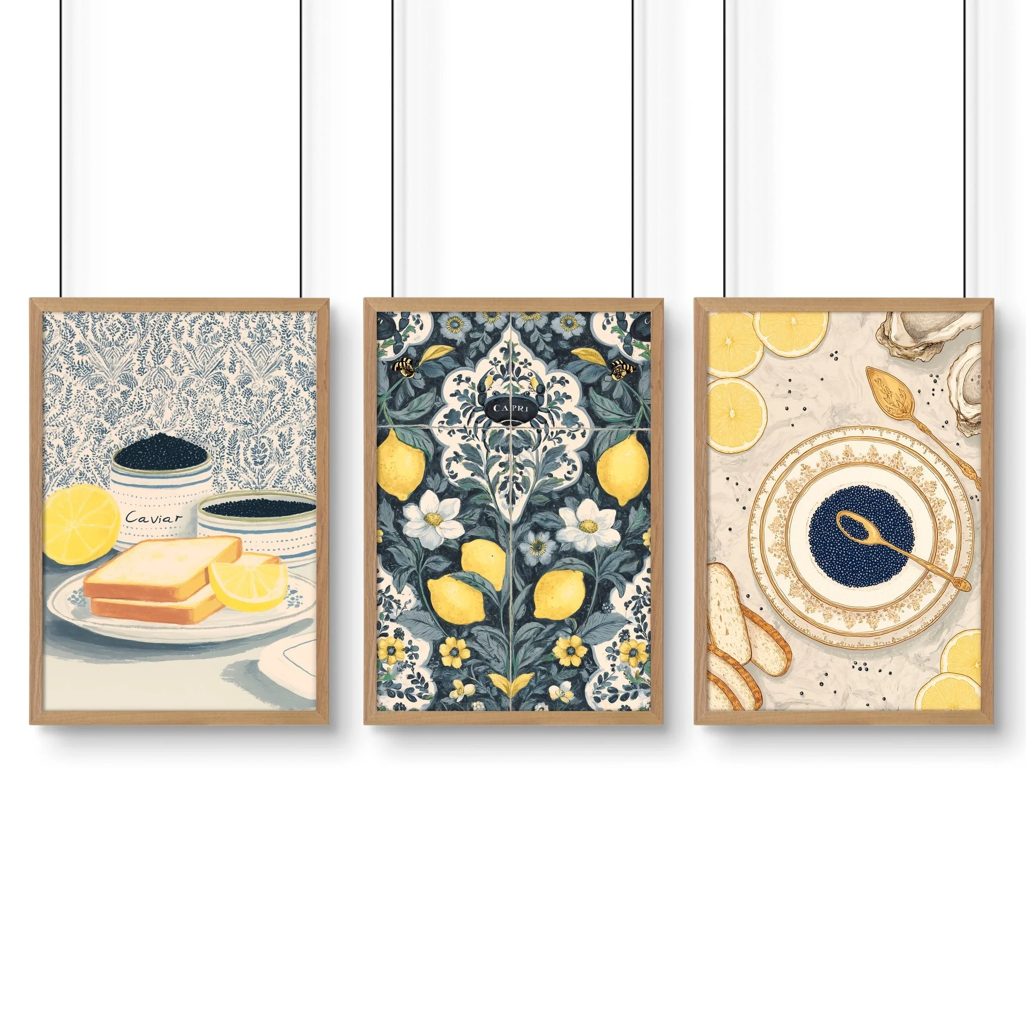 Artwork In Kitchen | Set of 3 Italian Lifestyle Wall art Prints - Image 14