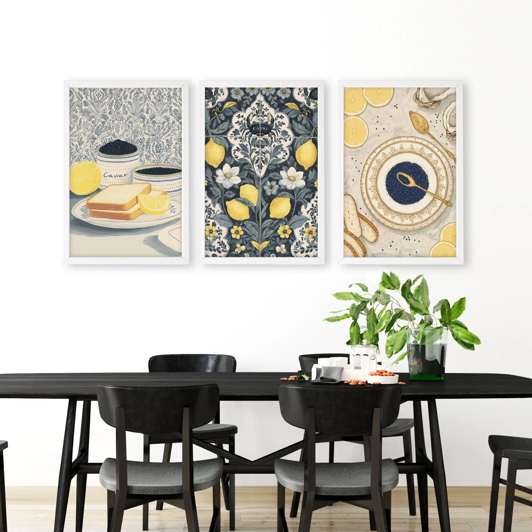 Artwork In Kitchen | Set of 3 Italian Lifestyle Wall art Prints - Image 3
