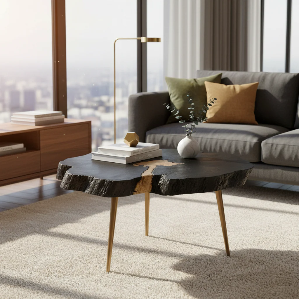 Asamra Black And Gold Coffee Table - Image 3