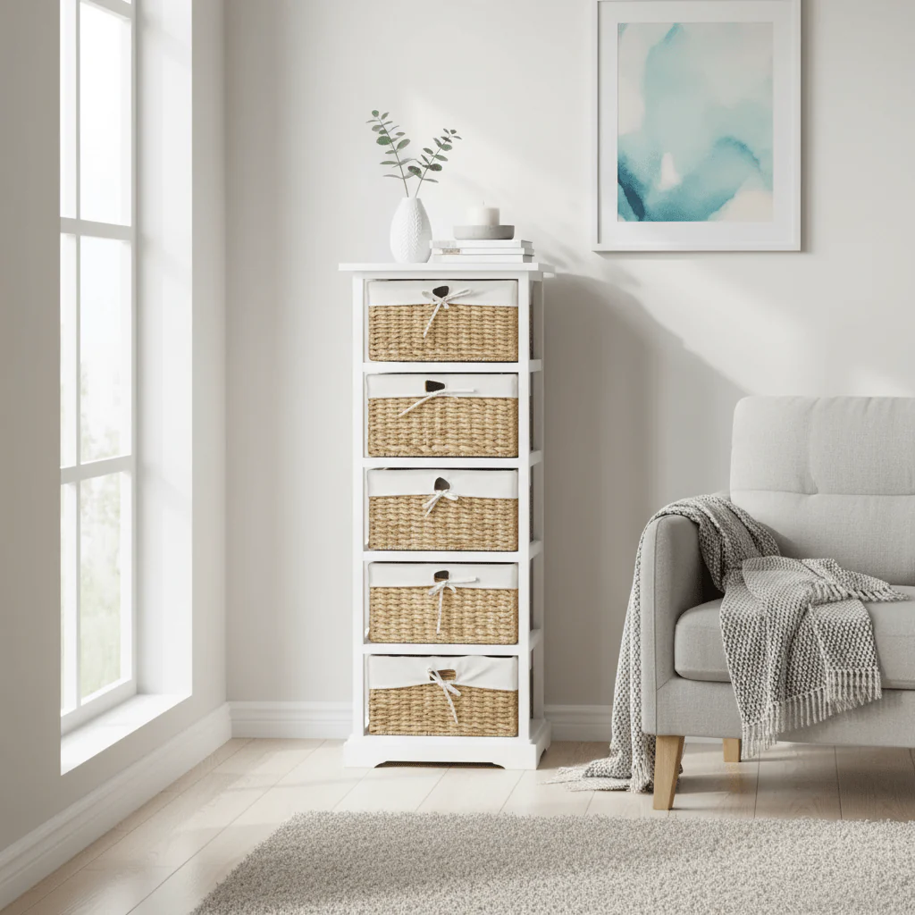 Ashby 5 Seagrass Drawer Chest. - Image 4