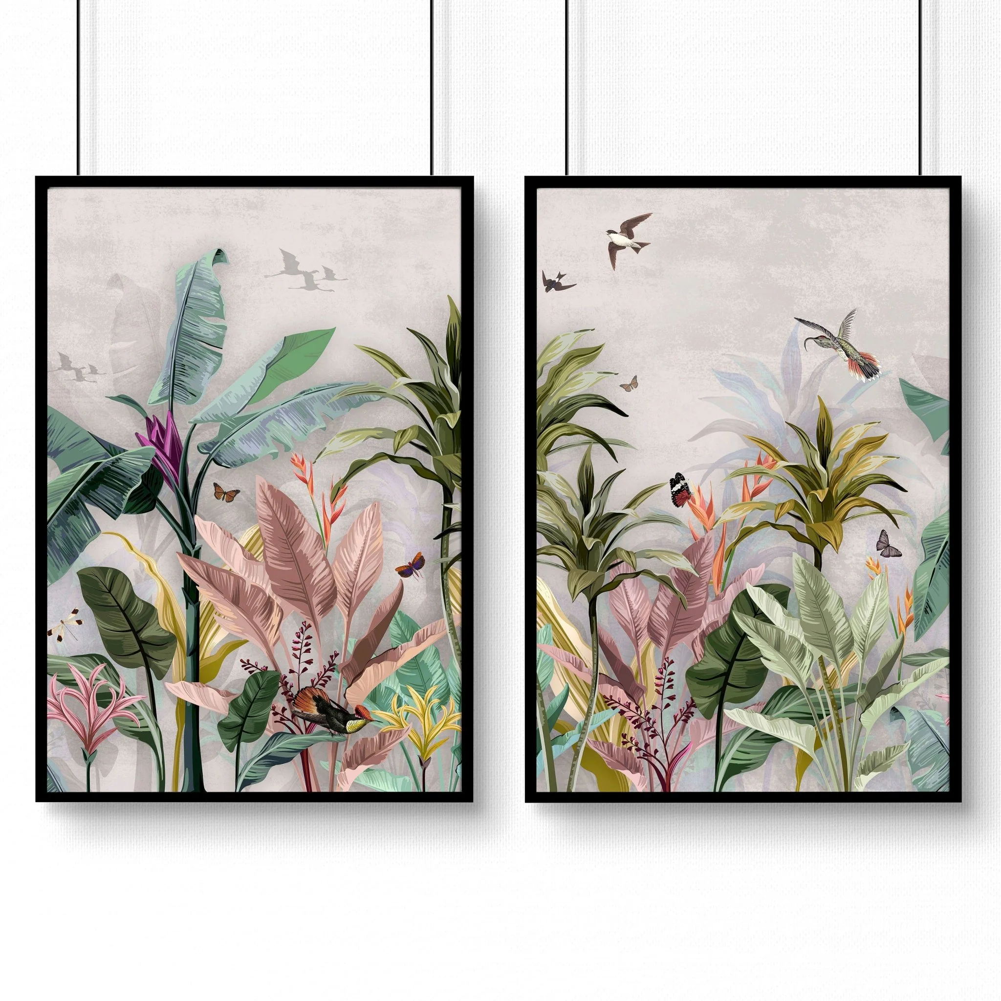 Living room wall pictures | Set of 2 Asian wall art prints - Image 6