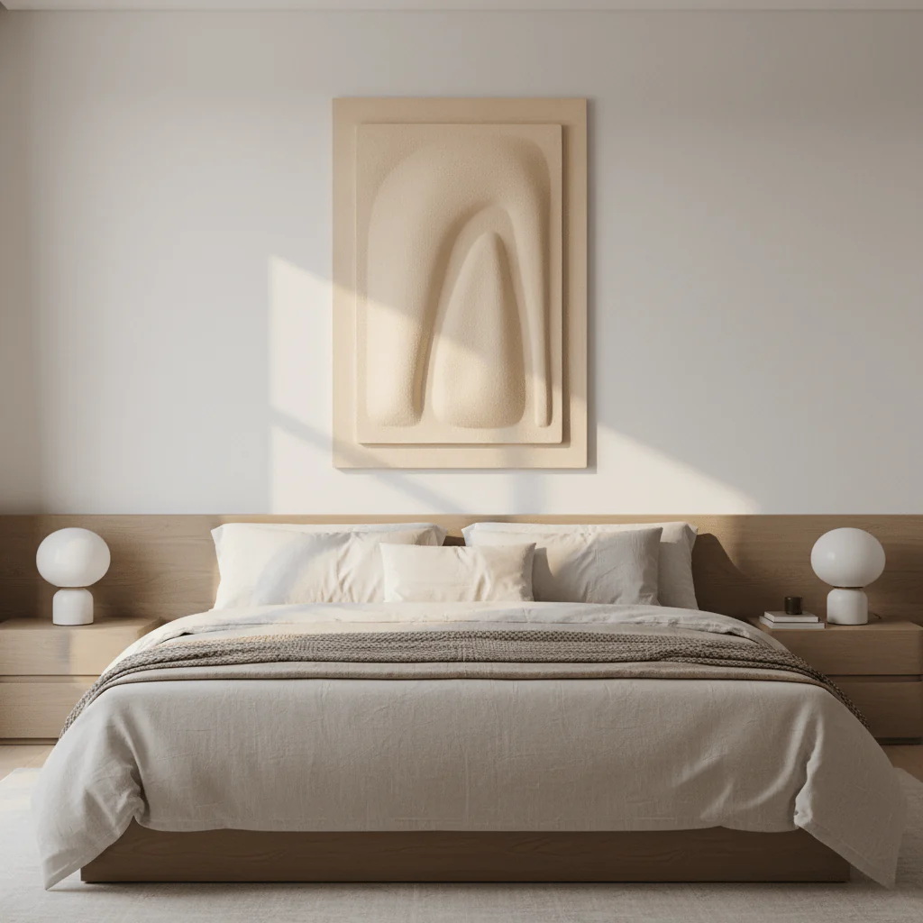 Astratto 3D Cream Wall Art - Image 3