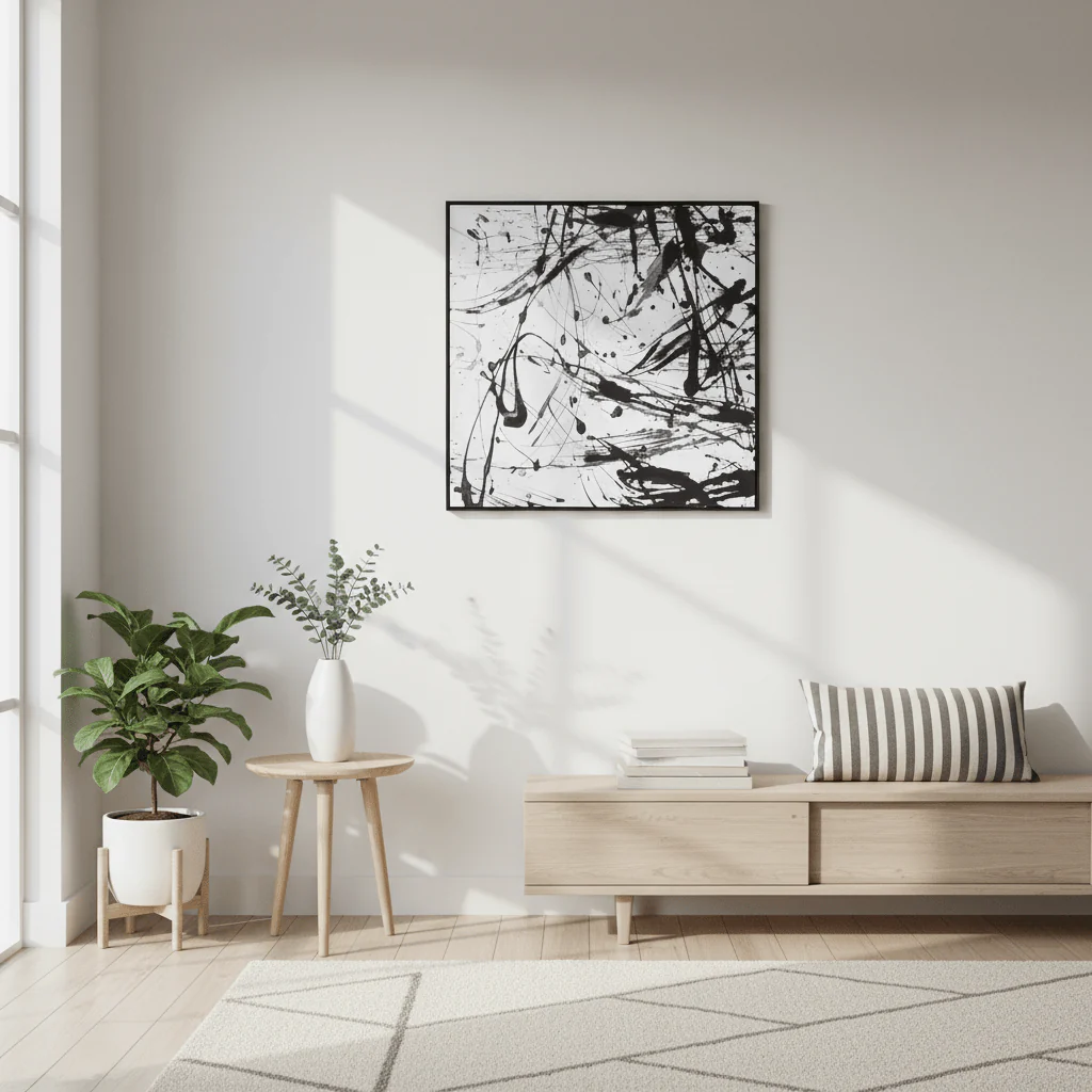 Astratto Black And White Wall Art - Image 3