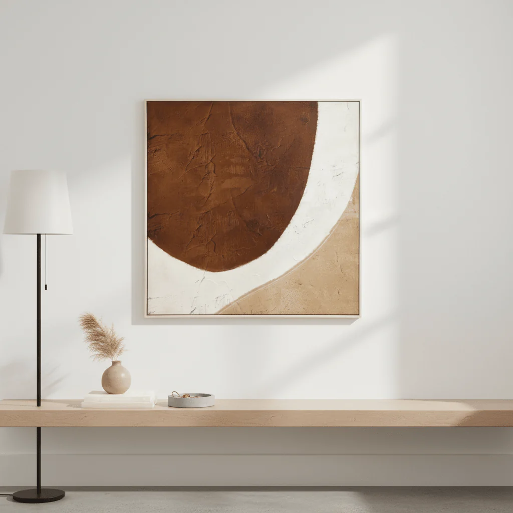 Astratto Brown and Natural Textured Wall Art - Image 4