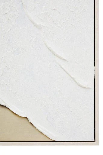Astratto Canvas Natural And White Textured Plaster Wall Art - Image 14