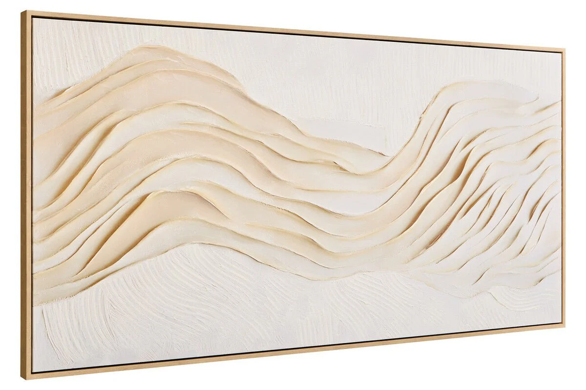 Astratto Cream Textured Wall Art - Image 4