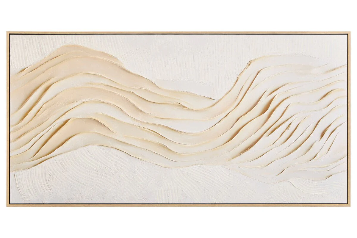 Astratto Cream Textured Wall Art - Image 5
