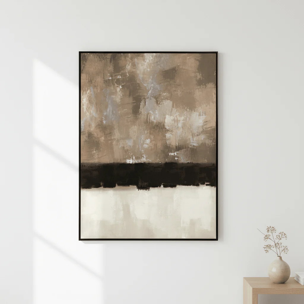 Astratto Monochrome Textured Canvas Wall Art - Image 3