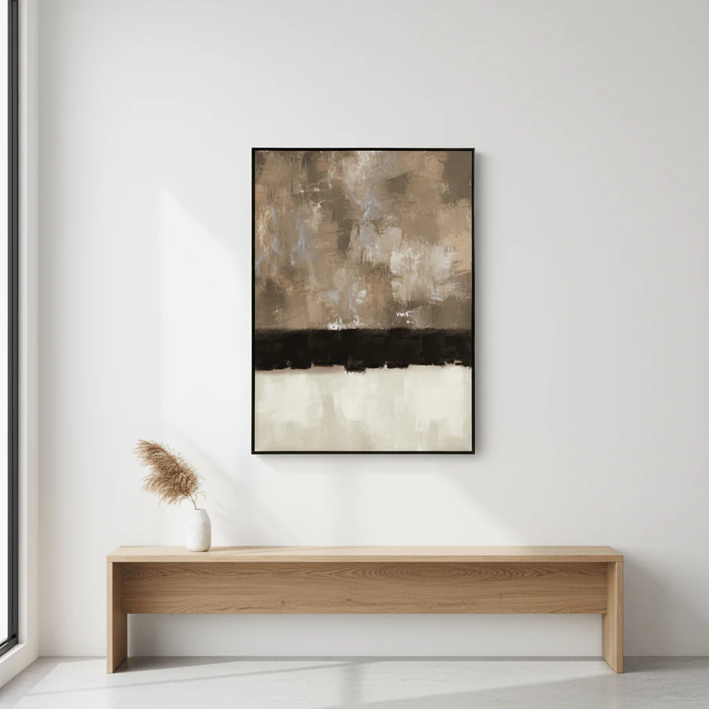 Astratto Monochrome Textured Canvas Wall Art - Image 4