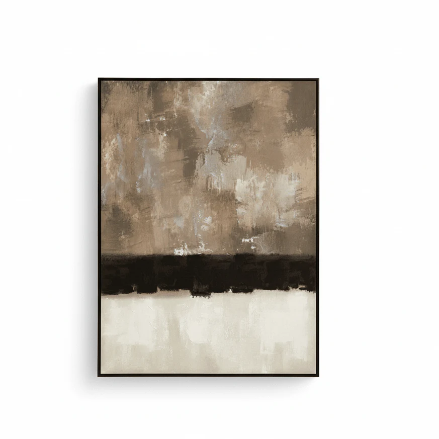 Astratto Monochrome Textured Canvas Wall Art - Image 7