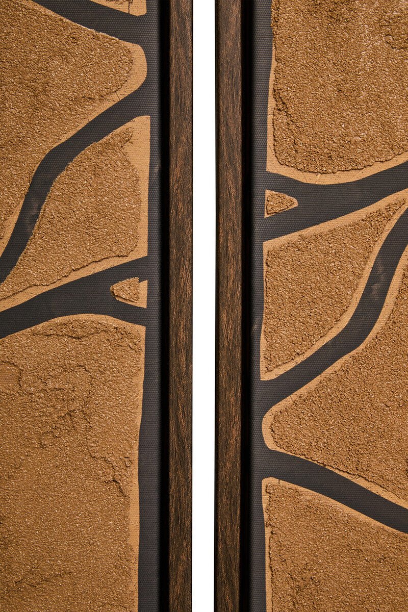 Astratto Set Of 2 Brown and Black Textured Wall Art - Image 8