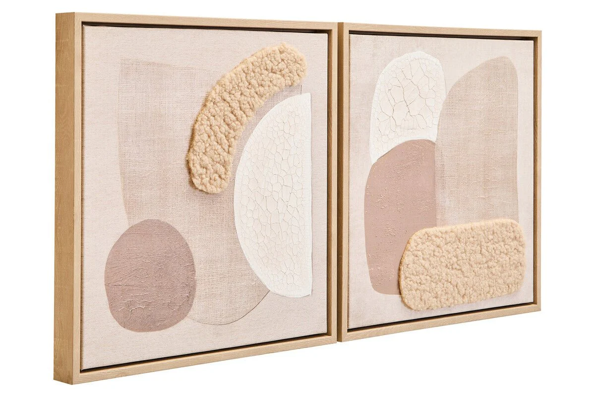 Astratto Set Of 2 Natural Textured Wall Art - Image 5