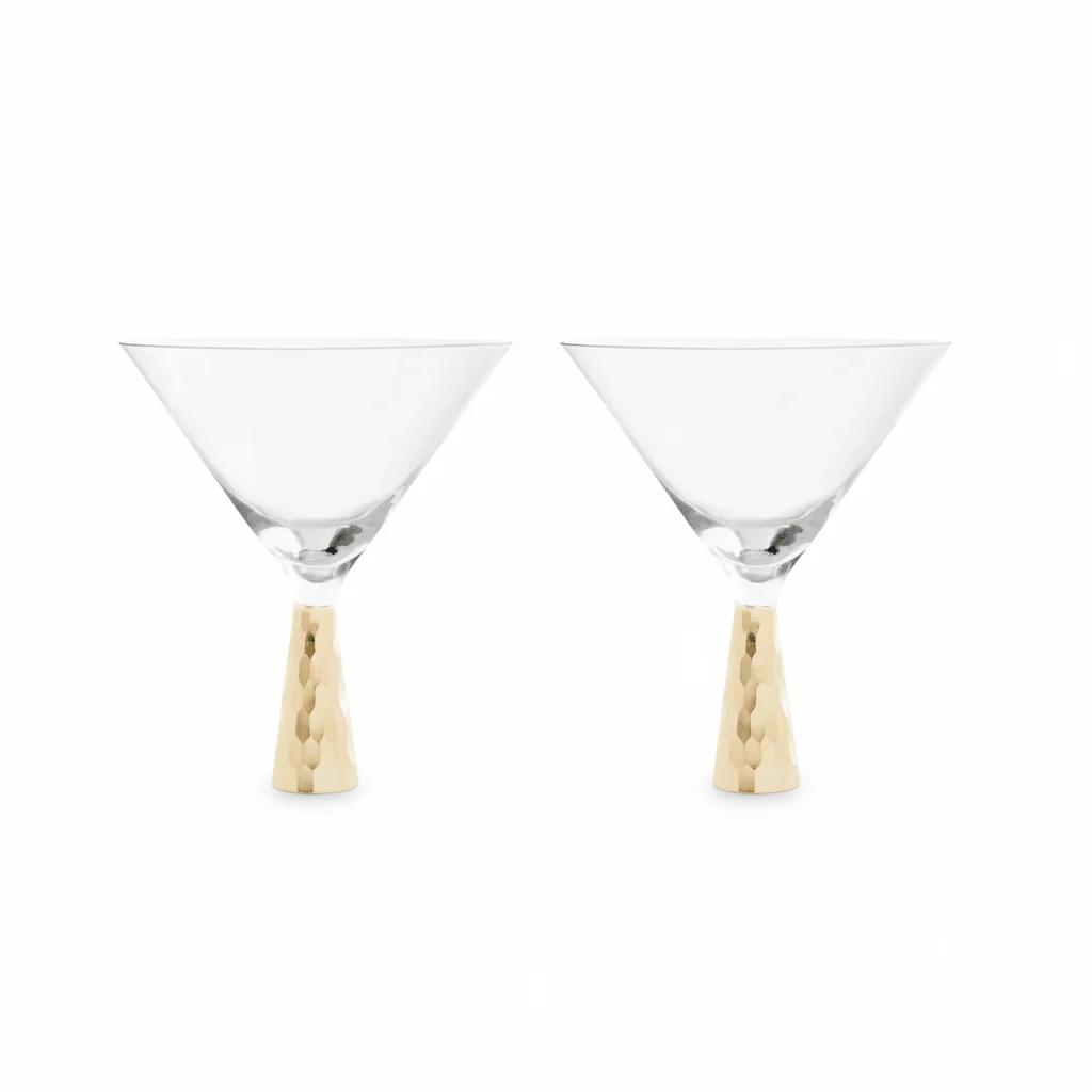 Astrid Set Of Two Cocktail Glasses With Gold Finish Stem - Image 5