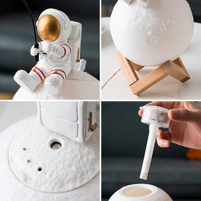 Astronaut Figurines Home Decoration Resin Space Man Miniature Night Light Humidifier Cold Fog Machine Accessories - Image 7