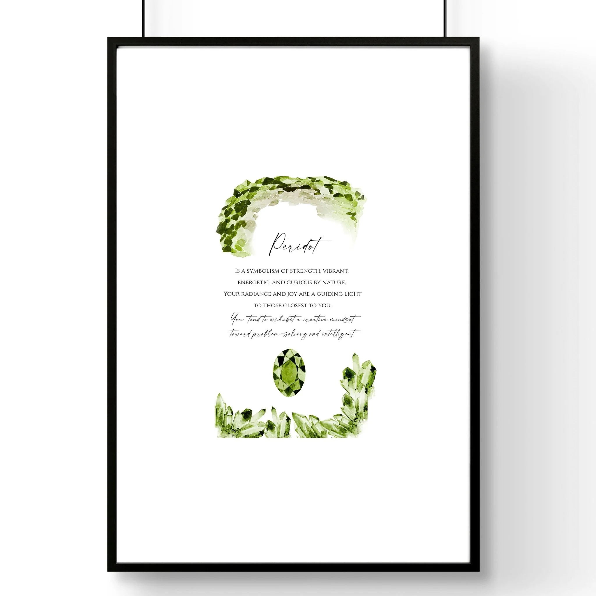 August Peridot Birthstone wall art print - Image 6
