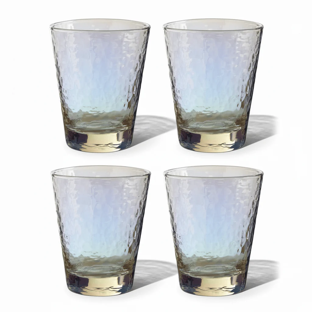 Aurora Set Of 4 Lustre Glass Tumblers