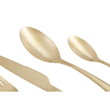 Avie 16 Piece Antique Gold Cutlery Set - Image 7
