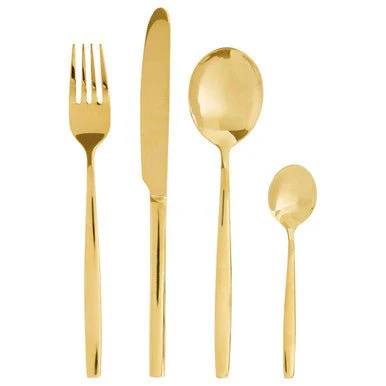 Avie 16 Piece Gold Finish Cutlery Set - Image 5
