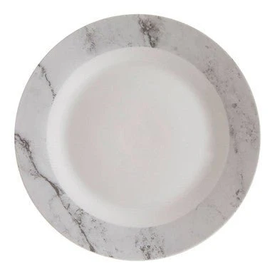 Avie 16 Piece White And Grey Marble Effect Dinner Set - Image 2