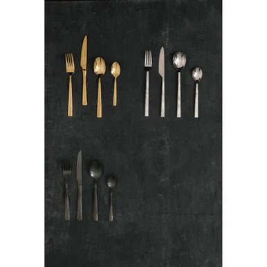 Avie 16 Piece White Faux Marble Cutlery Set - Image 9