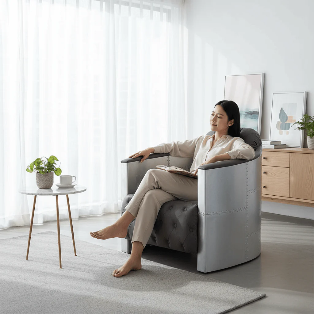 Avro Buttoned Armchair - Image 2