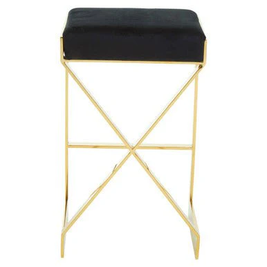 Azalea Black And Gold Finish Bar Stool - Image 7