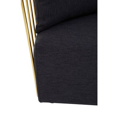 Azalea Black Fabric and Metal Chair - Image 10
