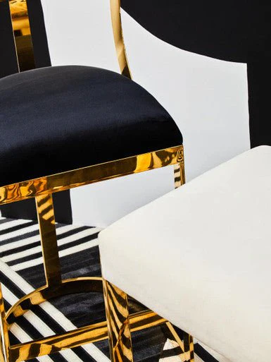 Azalea Black Velvet Bar Stool - Image 12