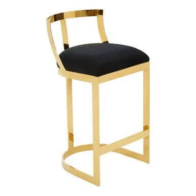 Azalea Black Velvet Bar Stool - Image 5