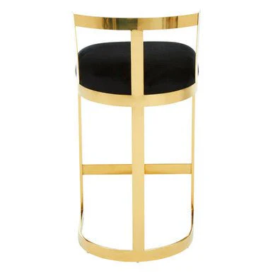 Azalea Black Velvet Bar Stool - Image 7