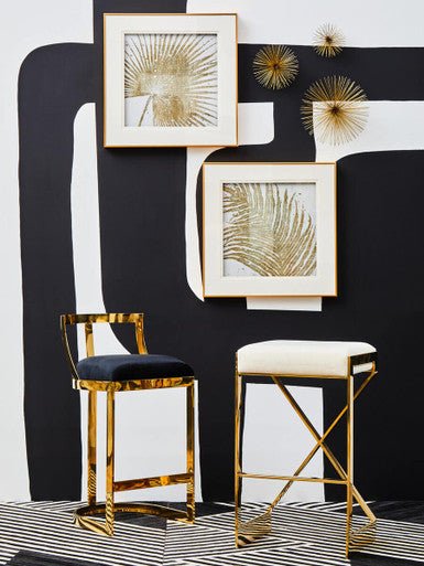 Azalea Black Velvet Bar Stool - Image 9