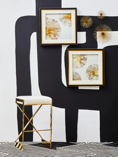 Azalea Ivory And Gold Finish Bar Stool - Image 10