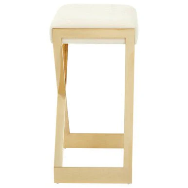 Azalea Ivory And Gold Finish Bar Stool - Image 6
