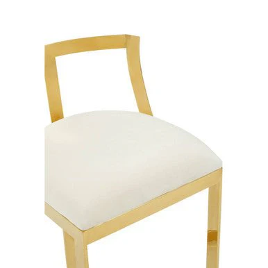 Azalea Ivory Velvet Bar Stool - Image 11