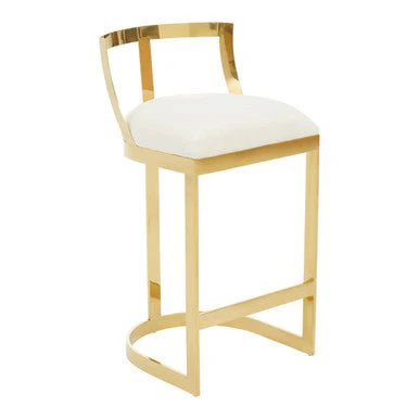 Azalea Ivory Velvet Bar Stool - Image 5