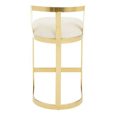 Azalea Ivory Velvet Bar Stool - Image 7