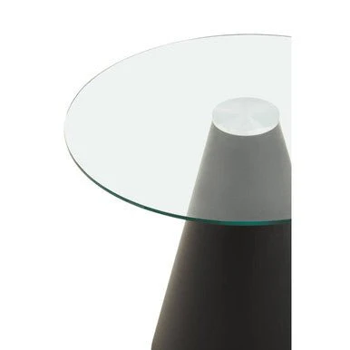 Azalea Round Clear Glass Top Dining Table - Image 6