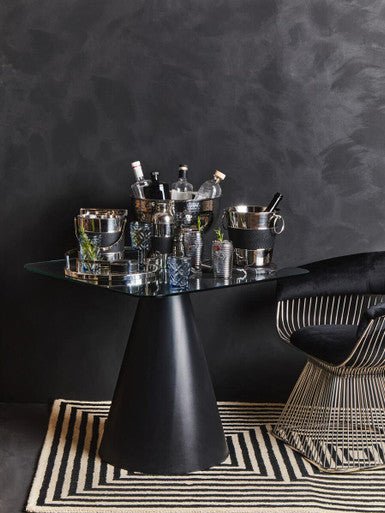 Azalea Square Clear Glass Top Dining Table - Image 5