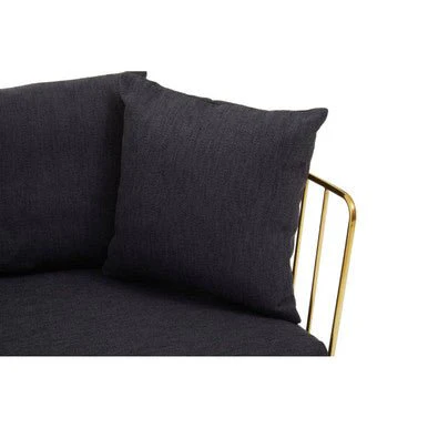 Azalea Two Seat Black Fabric Sofa - Image 8