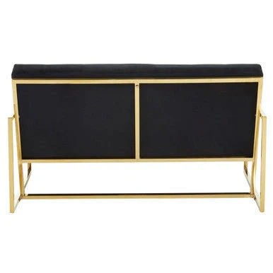 Azalea Two Seat Black Velvet Sofa - Image 9