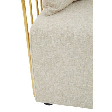 Azalea Two Seat Natural Fabric Sofa - Image 9