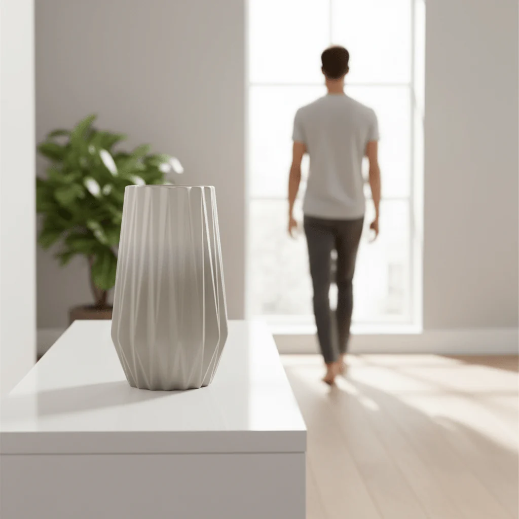 Azul Small Grey and White Ceramic Vase - Image 2