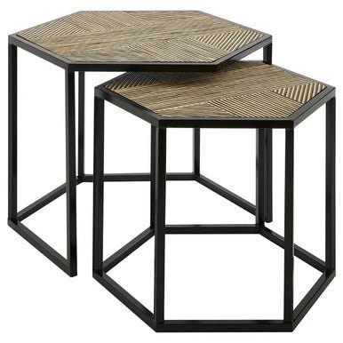 Babita Set Of 2 Hexagon Side Tables - Image 10