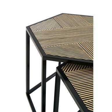 Babita Set Of 2 Hexagon Side Tables - Image 8