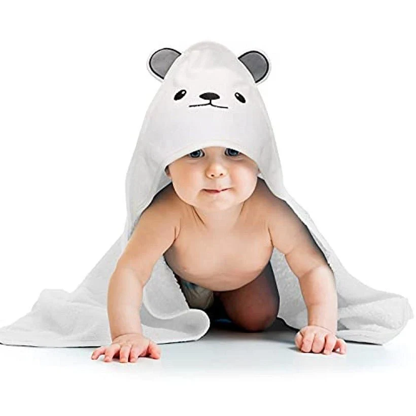 Baby Bath Towel Bear Ear Towel Plush Blanket Hooded Bathrobe - Image 2