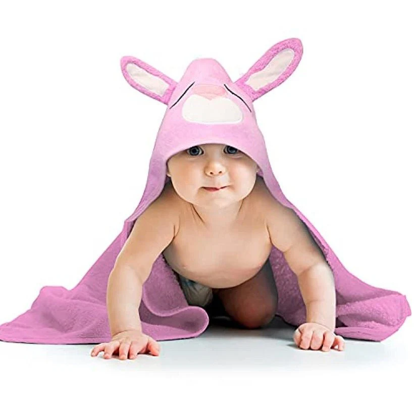 Baby Bath Towel Bear Ear Towel Plush Blanket Hooded Bathrobe - Image 5