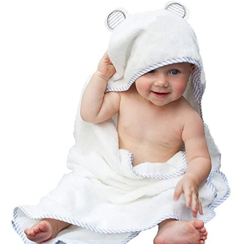 Baby Bath Towel Bear Ear Towel Plush Blanket Hooded Bathrobe - Image 6