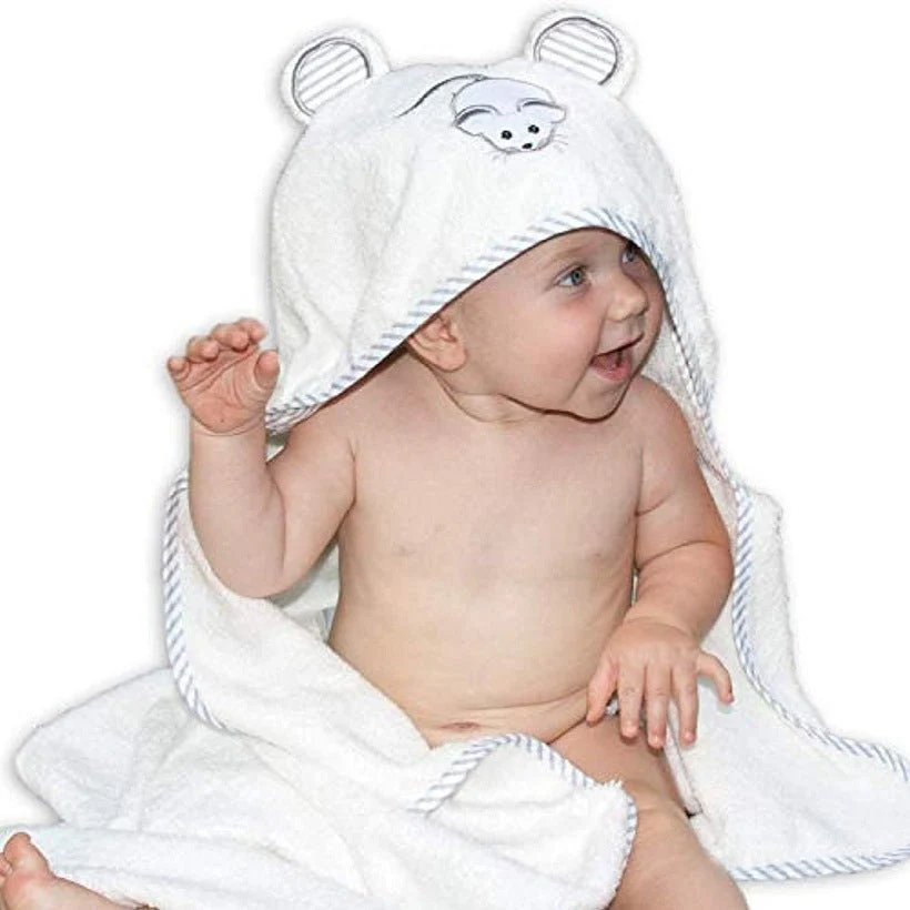 Baby Bath Towel Bear Ear Towel Plush Blanket Hooded Bathrobe - Image 8