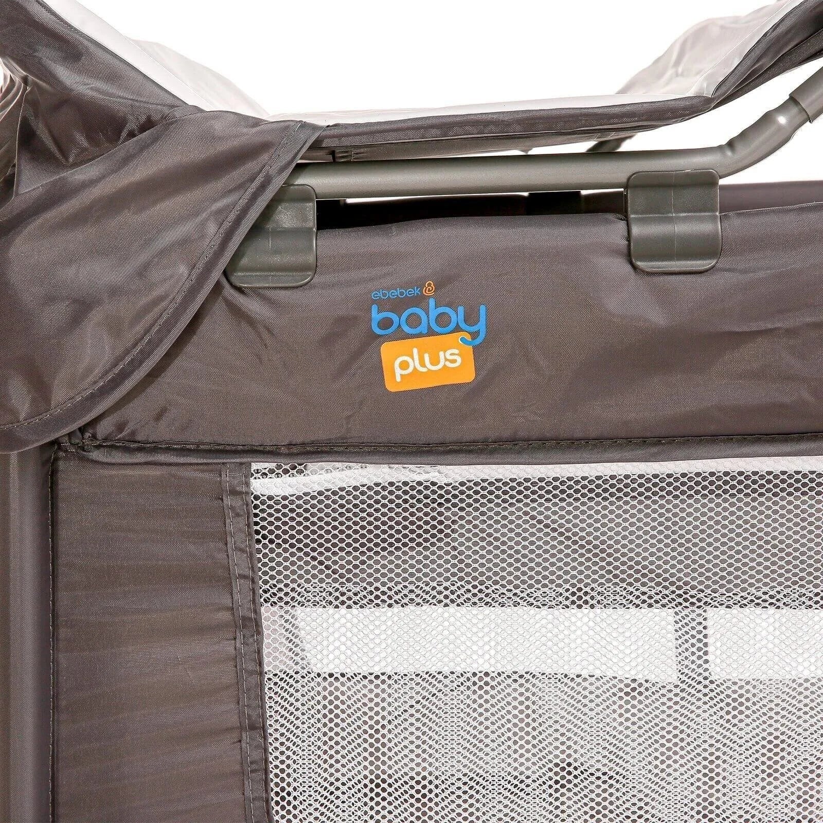 baby plus Play-Sleep Travel Cot - Grey - Image 4
