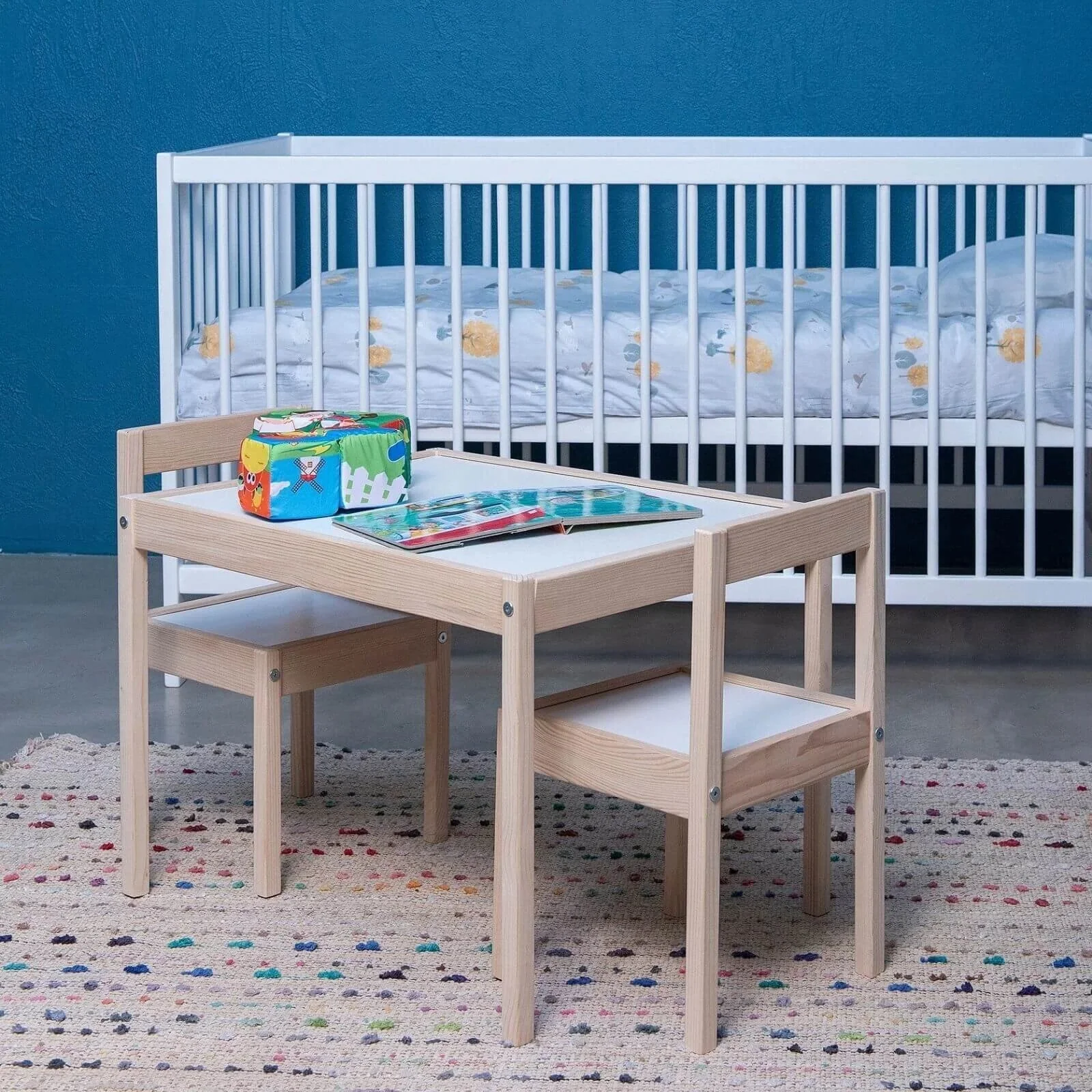 baby toys Montessori Wooden Table & Chair Set - Image 12